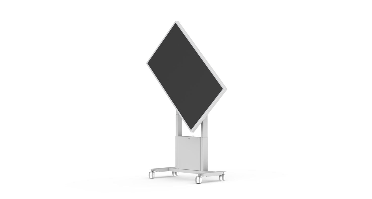 SMS Smart Media Solutions Smart Media Solutions AB TV-Wagen – 55–65" – VESA 300×400–400×400 – bis 50 kg, Motorisiert, mit Rollen, Weiss