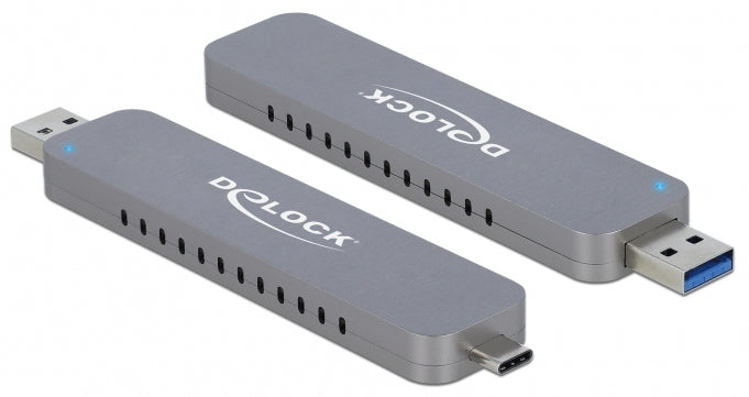 DeLOCK 42616 – 1-Schacht SSD-Gehäuse – USB 3.2 Gen2 (10 Gbit/s), Typ-C/Typ-A, für M.2 NVMe