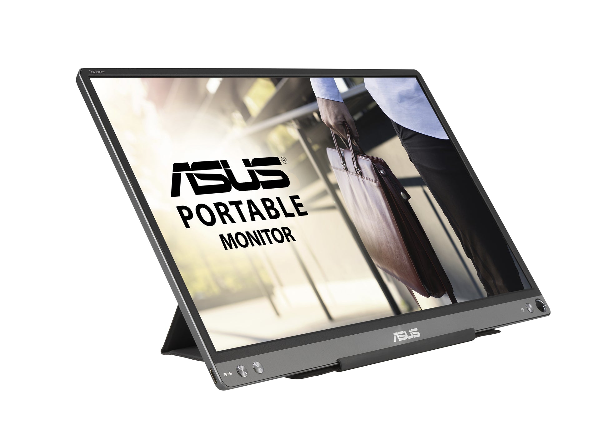 ASUS ZenScreen MB16ACE – Portabler Monitor, 15,6", 1920 × 1080 (Full HD), LED, USB-C, Grau
