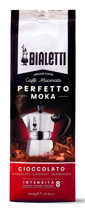 Bialetti Perfetto Moka Cioccolato – Kaffeebohnen – Espresso, Arabica/Robusta, Intensität 8, 250 g