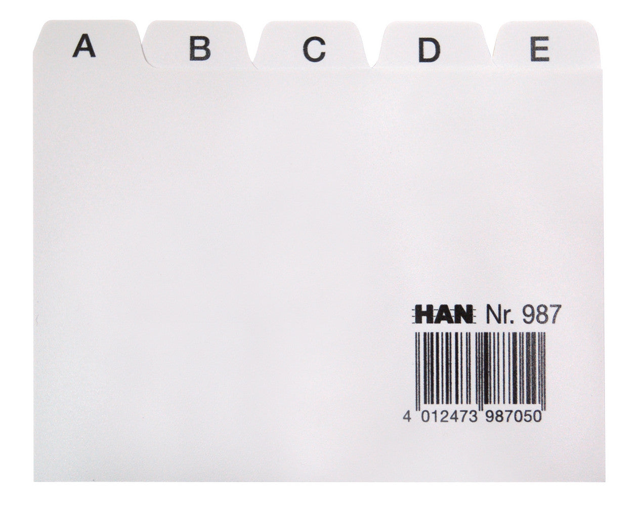 HAN Karteikarten – A7 quer, A–Z-Register, weiss – 25 Stk