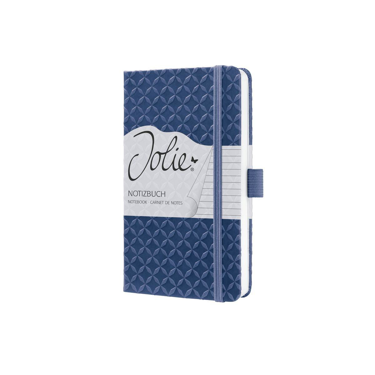 Sigel Notizbuch JOLIE Flair, A6, liniert, Fadenheftung, Karton, 174 Seiten, perforiert, 80 g/m² – Indigo