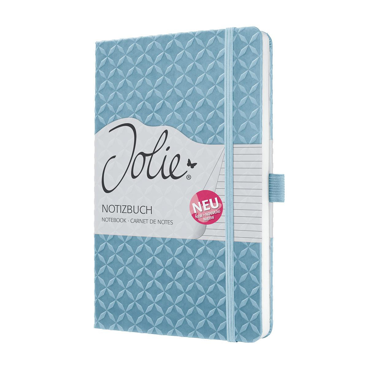 Sigel Notizbuch JOLIE Flair, A5, liniert, Fadenheftung, 174 Seiten, perforiert, 80 g/m² – hellblau