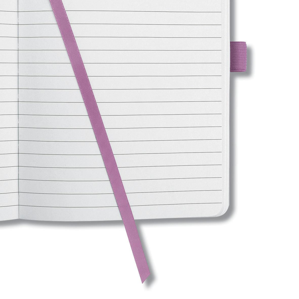 Sigel Notizbuch, A6, liniert, Fadenheftung, Hardcover, 174 Seiten, perforiert, 80 g/m² – pink/violett