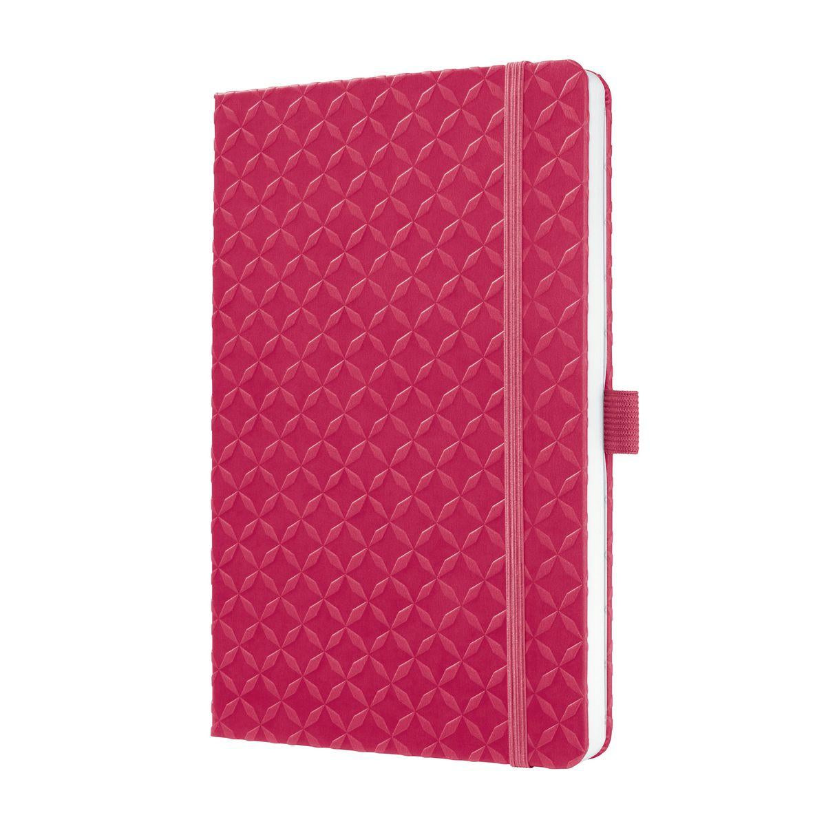 Sigel Notizbuch A5, liniert, Fadenheftung, Hardcover, 174 Seiten, perforiert, 80 g/m² – fuchsia