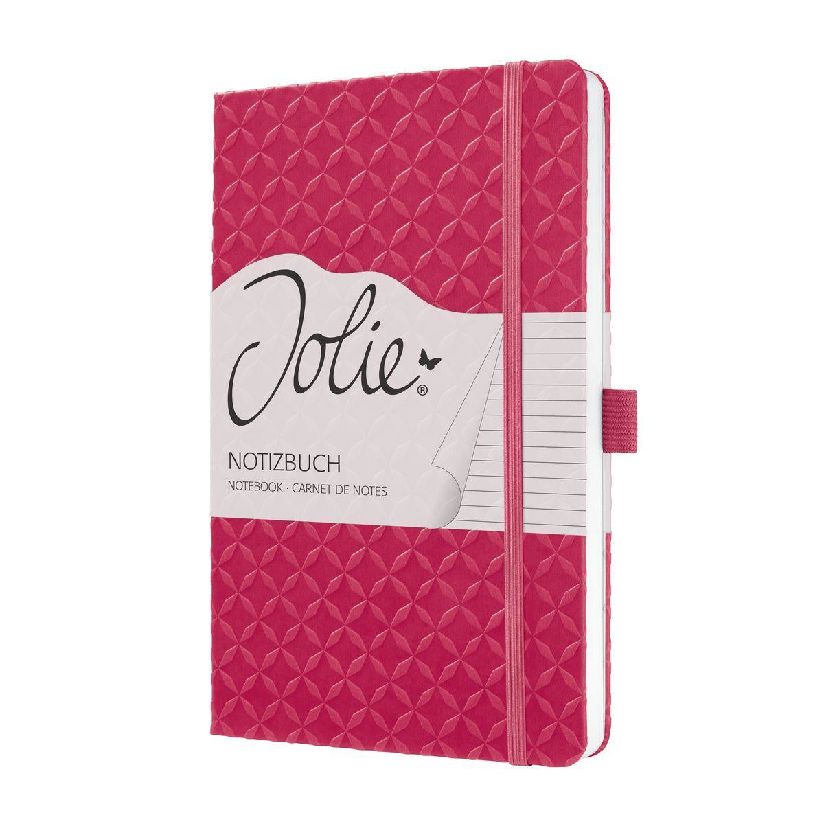 Sigel Notizbuch A5, liniert, Fadenheftung, Hardcover, 174 Seiten, perforiert, 80 g/m² – fuchsia