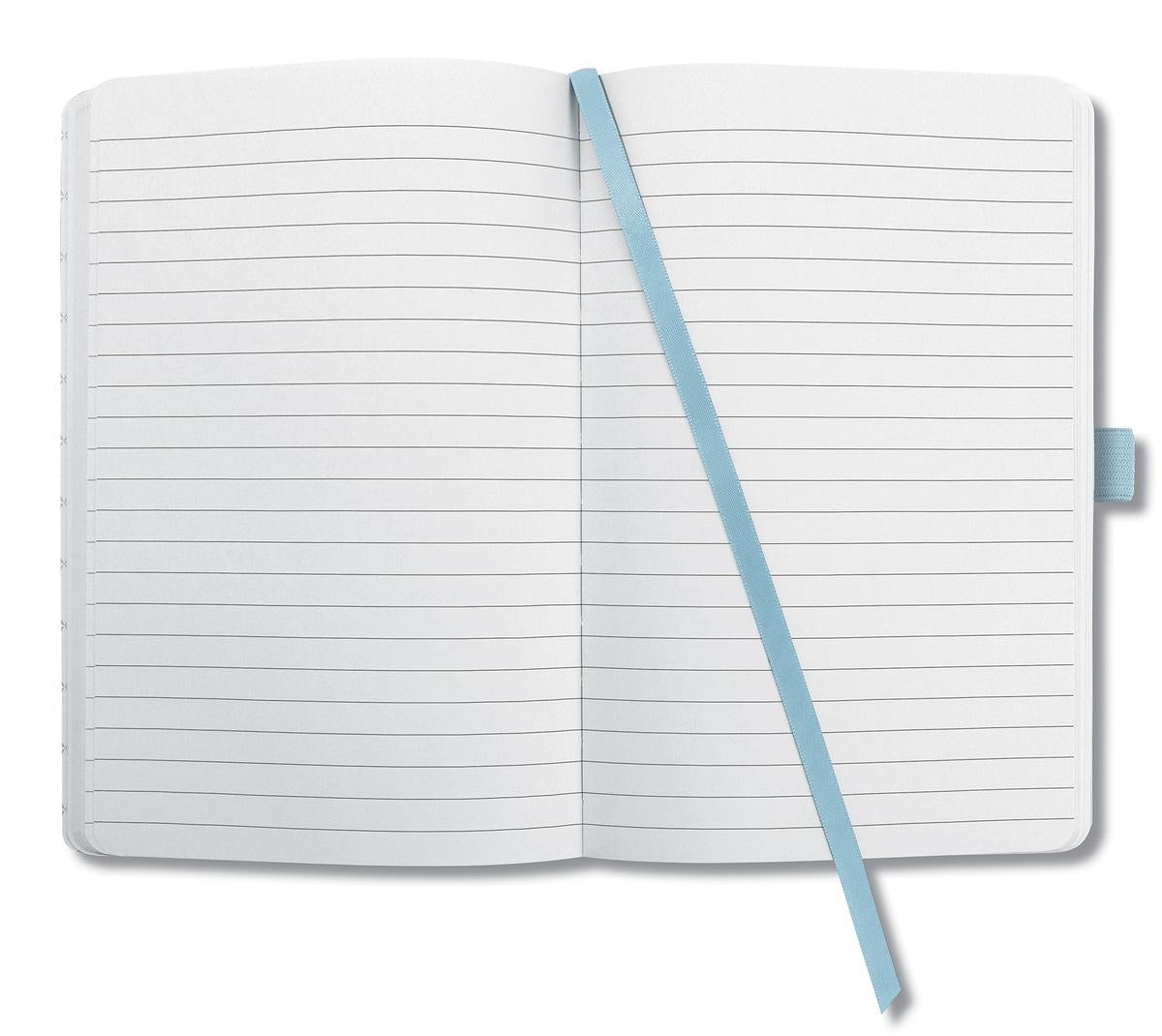 Sigel Notizbuch, A6, liniert, Fadenheftung, 174 Seiten, perforiert, 80 g/m² – blau