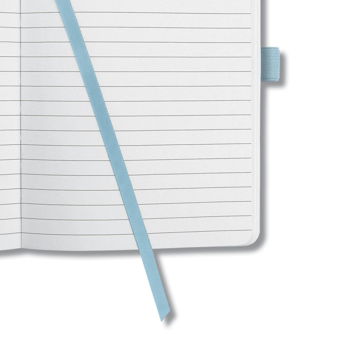 Sigel Notizbuch JOLIE Flair, A5, liniert, Fadenheftung, 174 Seiten, perforiert, 80 g/m² – hellblau