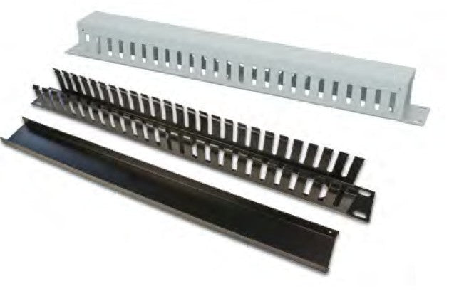 Wirewin Kabelführungspanel 1HE – Stahl, Grau, Abgedeckt, 1er-Pack, für 19"-Rack
