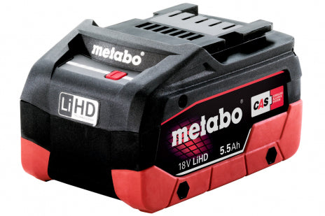 Metabo LiHD Akku 18 V 5,5 Ah (99 Wh) – 1 Stk – für Metabo, CAS (Cordless Alliance System)