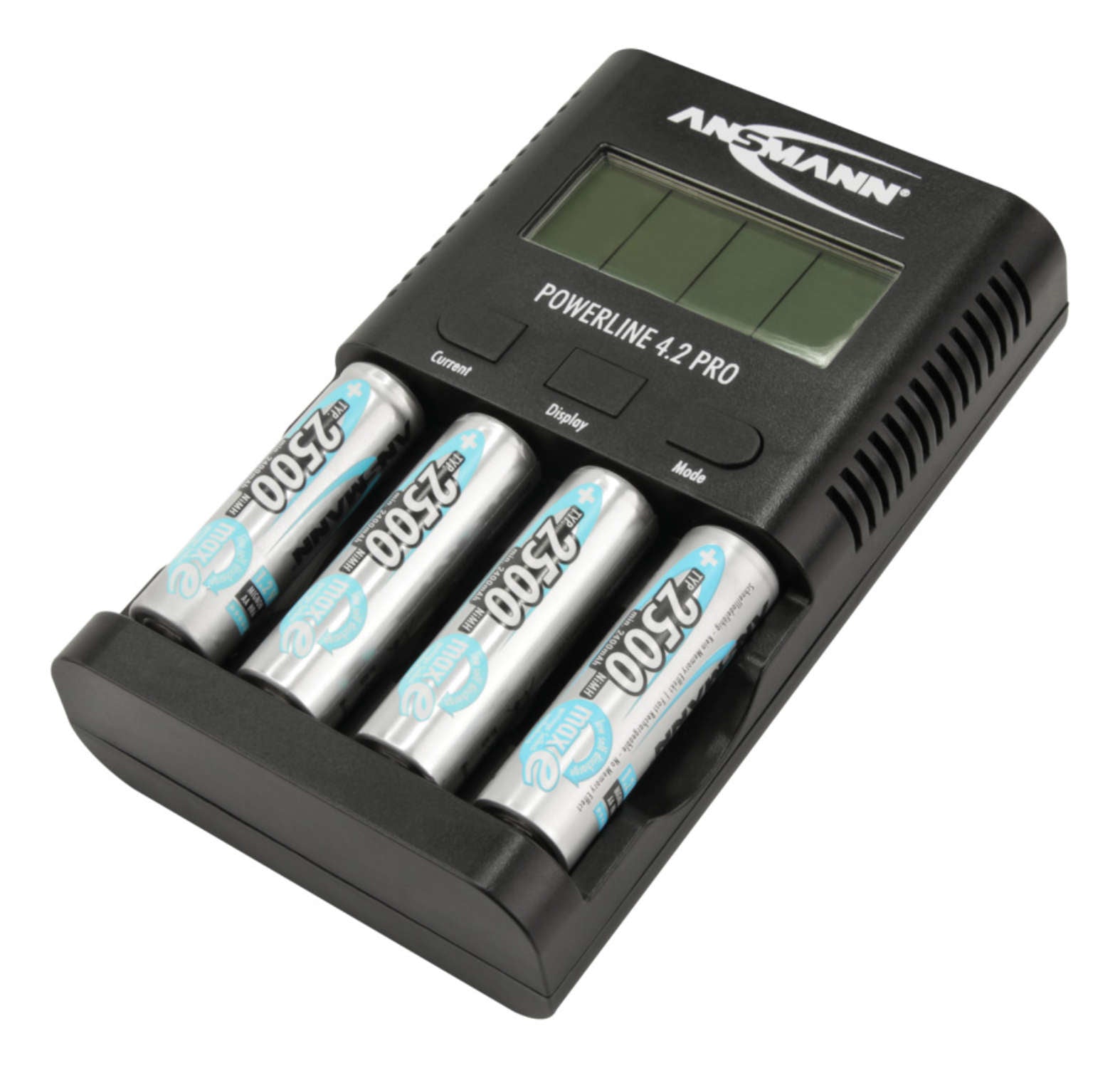 Ansmann Powerline 4.2 Pro Batterieladegerät 4× – für NiMH AA/AAA – LCD-Display