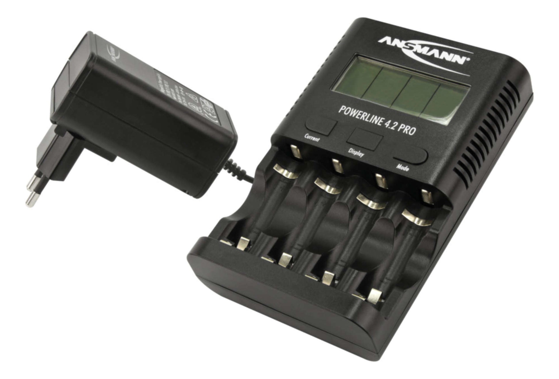 Ansmann Powerline 4.2 Pro Batterieladegerät 4× – für NiMH AA/AAA – LCD-Display