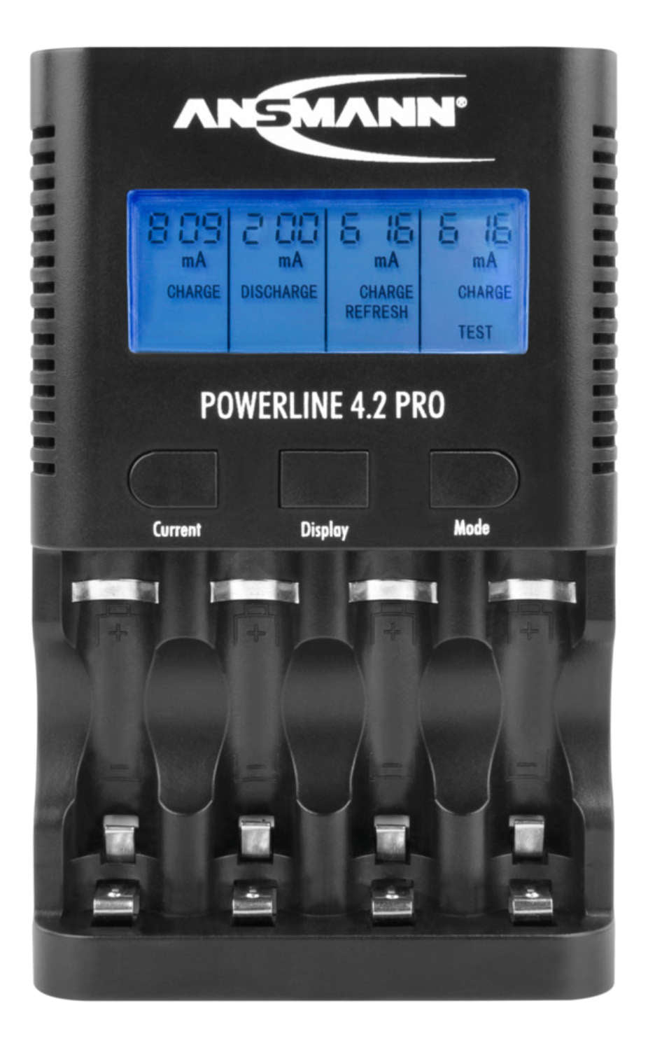 Ansmann Powerline 4.2 Pro Batterieladegerät 4× – für NiMH AA/AAA – LCD-Display