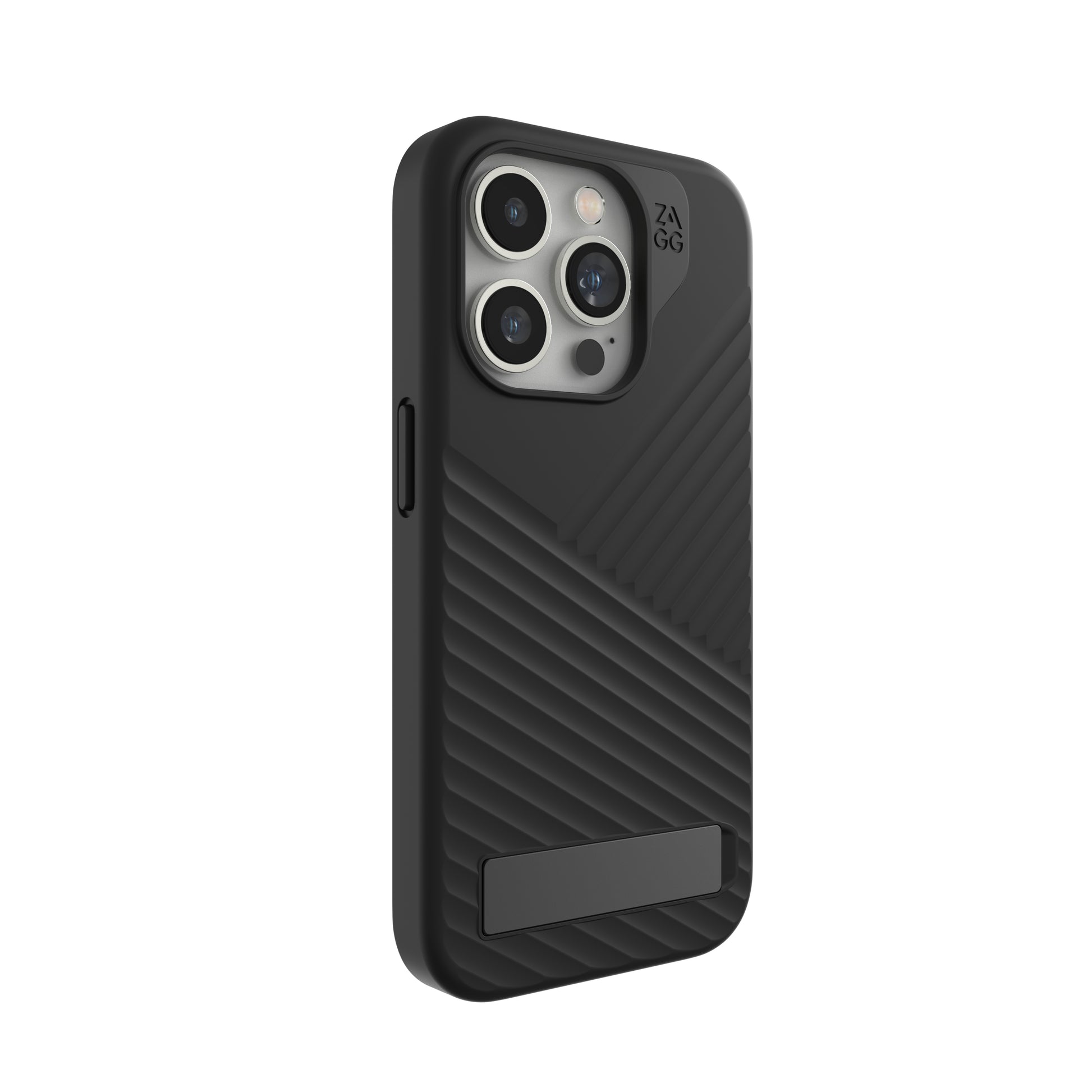 ZAGG Denali Snap Backcover – für Apple iPhone 15 Pro, mit Ständer, Graphen, Schwarz, bis 5 m sturzsicher