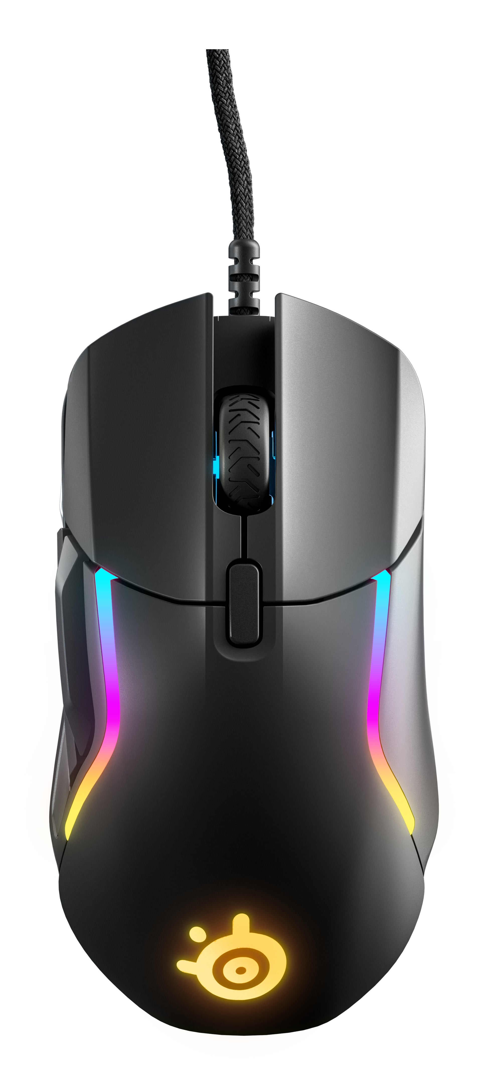 SteelSeries Rival 5 Gaming-Maus – kabelgebunden, für Rechtshänder, RGB-Beleuchtung, IP54, schwarz/grau