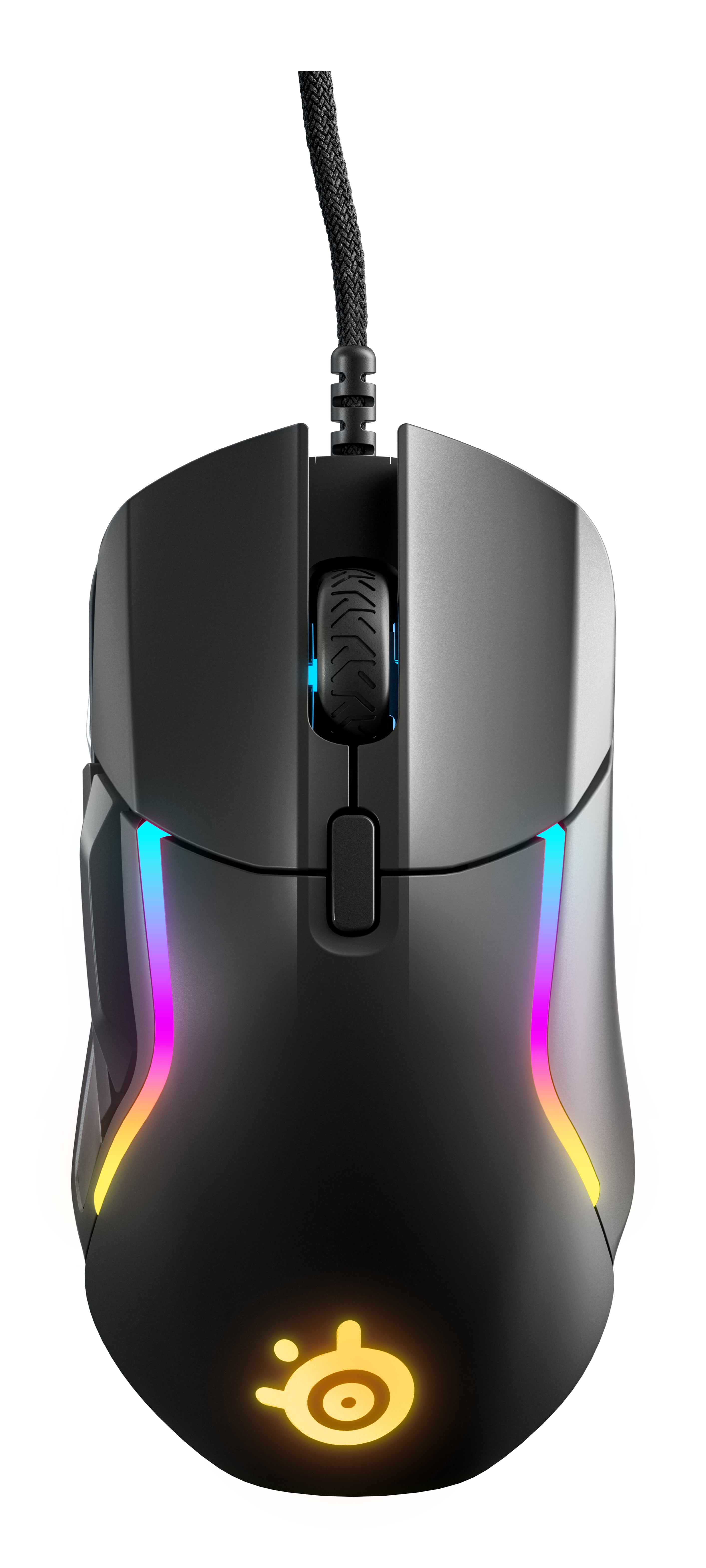 SteelSeries Rival 5 Gaming-Maus – kabelgebunden, für Rechtshänder, RGB-Beleuchtung, IP54, schwarz/grau