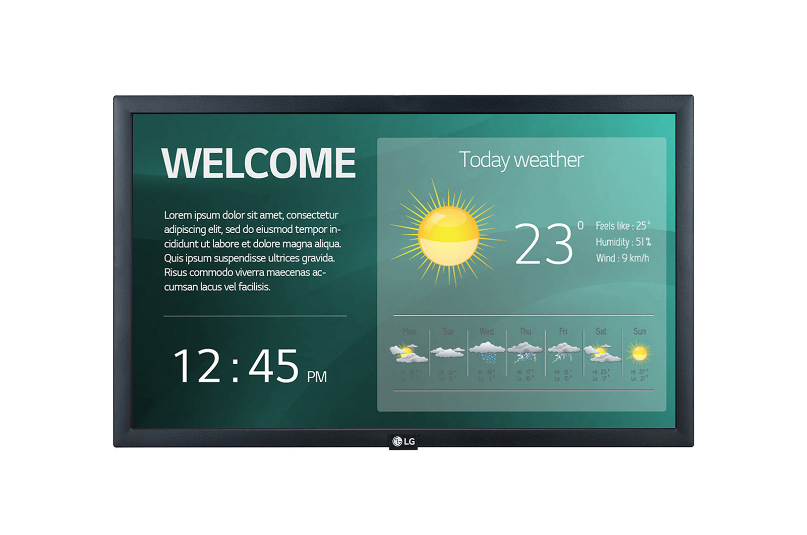 LG 22SM3G-B – Signage-Display, 22", Full HD, 250 cd/m², 16/7, webOS
