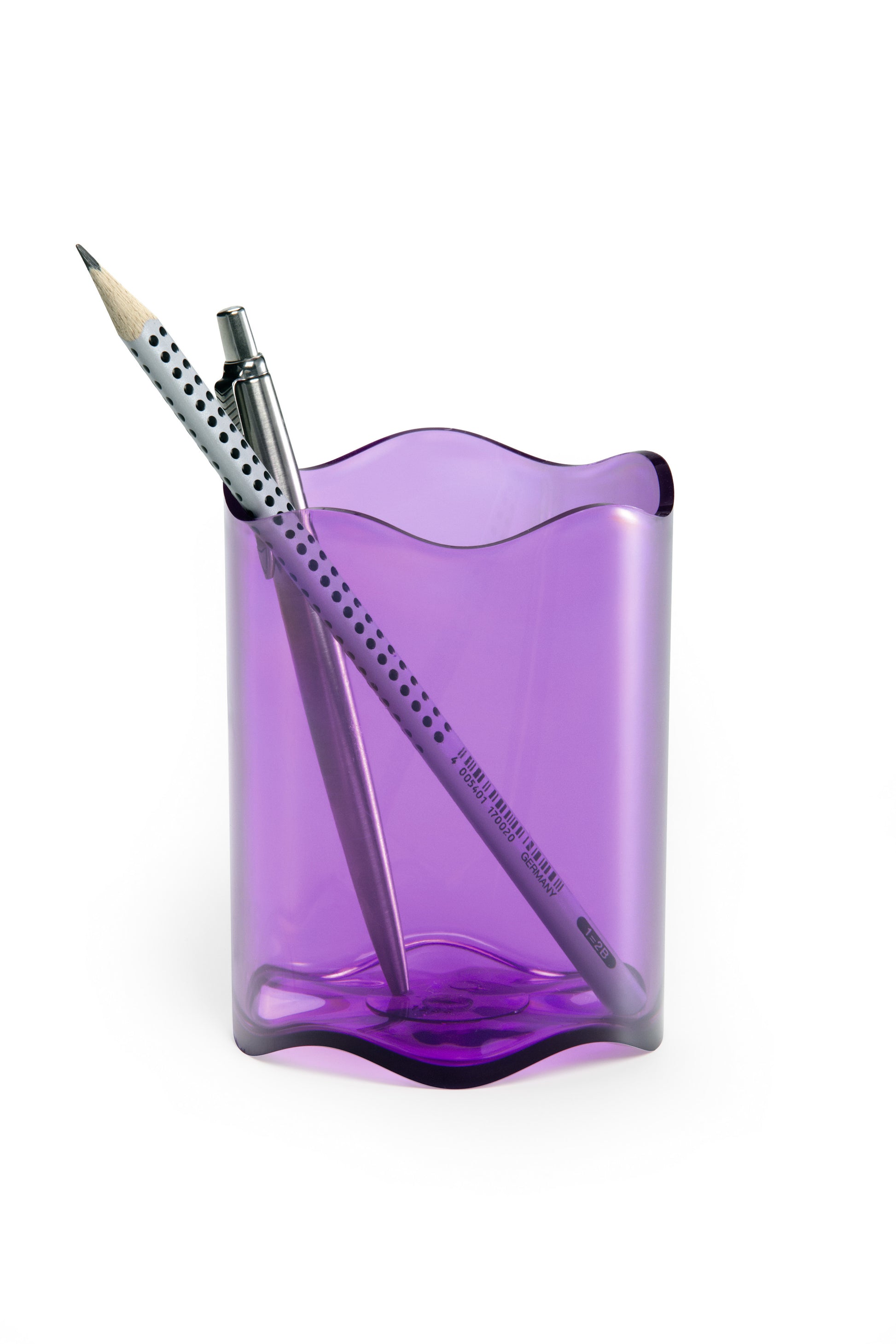 Durable Stiftehalter – 1 Fach, violett, transparent, Ø 80 × H 102 mm, 1 Stück