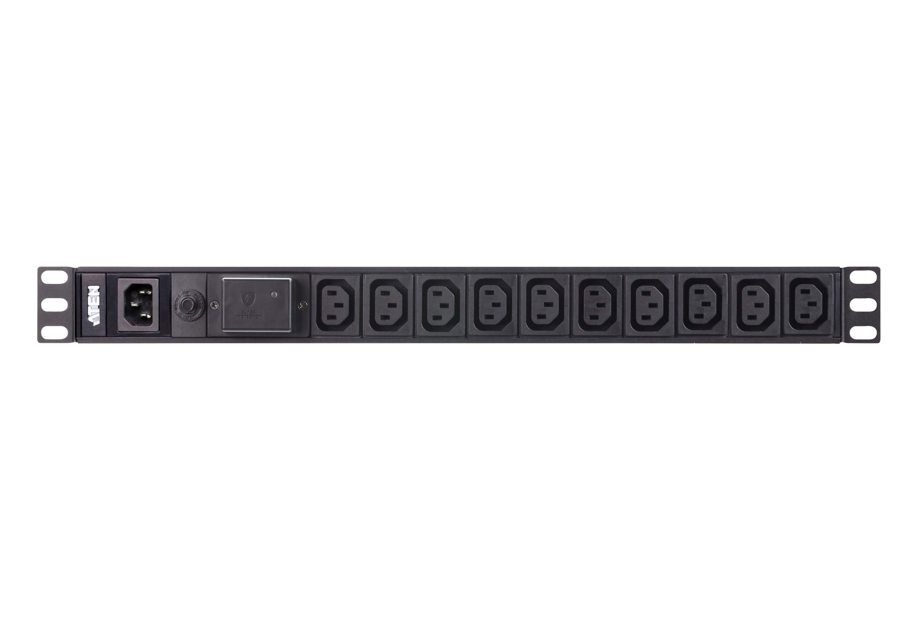 ATEN PE0110S – Rack-PDU Basic, 10× IEC C13, 10 A, 1U horizontal, 2,4 kW