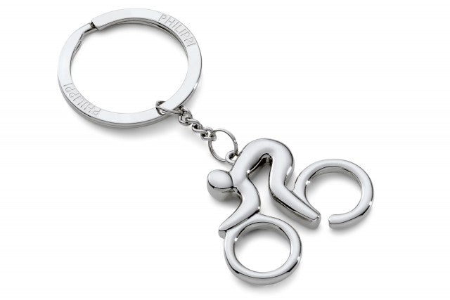 Philippi Schlüsselanhänger Biker – Hochglanzpoliert, Nickel, Silber, Länge 85 mm