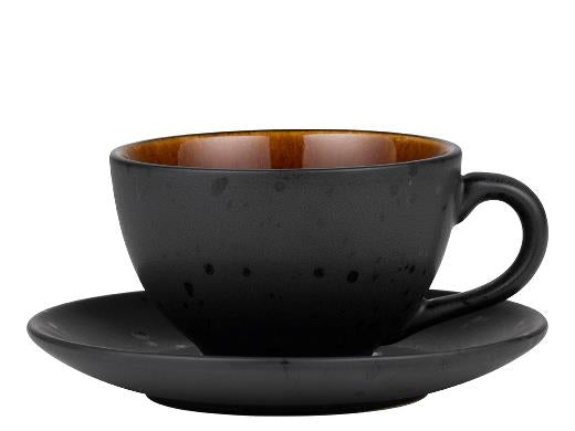 BITZ Kaffeetasse – 6er Set, 240 ml, Ø 10,0 cm, Steinzeug, Schwarz, spülmaschinenfest, mikrowellengeeignet