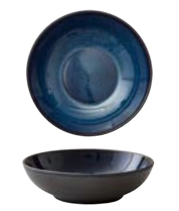 BITZ Pastateller – 6er Set, Ø 20 cm, Steinzeug, Dunkelblau, spülmaschinenfest, mikrowellengeeignet