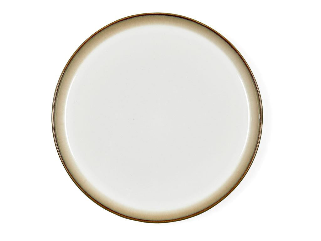 BITZ Speiseteller – 6er Set, Ø 27 cm, H 2,5 cm, Steinzeug, Grau/Creme, spülmaschinenfest, mikrowellengeeignet