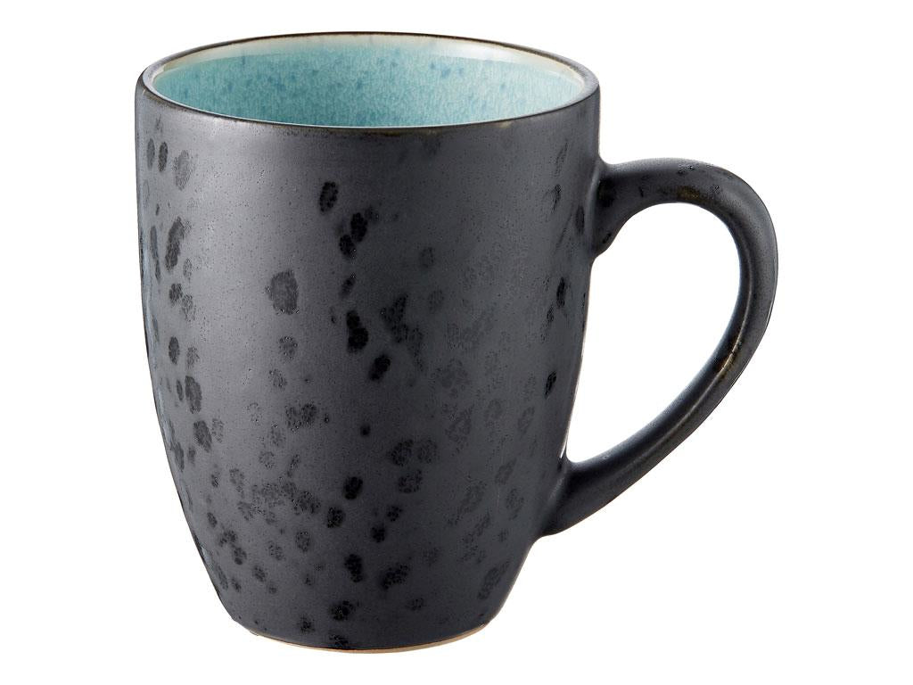 BITZ Kaffeetasse – 4er Set, 300 ml, Ø 8 cm, Steinzeug, Schwarz, spülmaschinenfest, mikrowellengeeignet