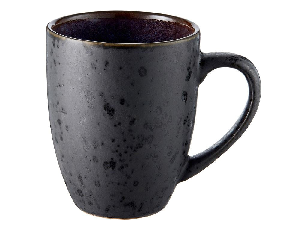 BITZ Kaffeetasse – 4er Set, 300 ml, Ø 8 cm, Steinzeug, Schwarz, spülmaschinenfest, mikrowellengeeignet