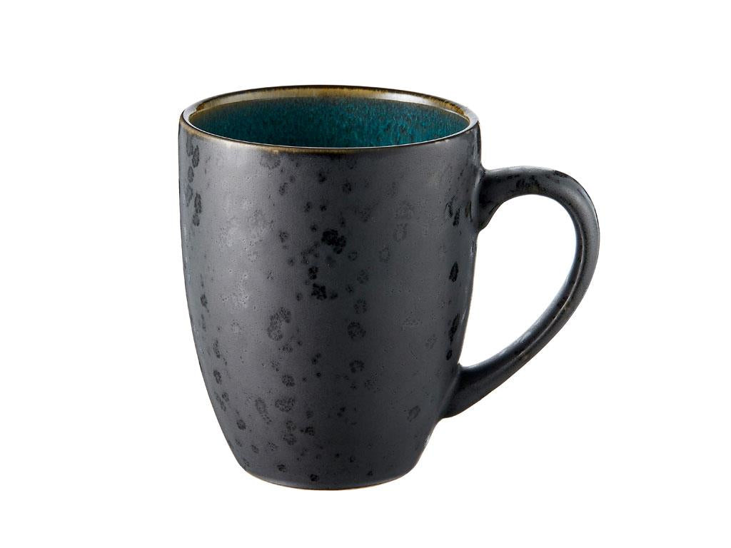 BITZ Kaffeetasse – 4er Set, 300 ml, Ø 8 cm, Steinzeug, Schwarz, spülmaschinenfest, mikrowellengeeignet