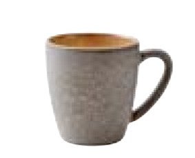 BITZ Kaffeetasse – 6er Set, 190 ml, Ø 6,8 cm, Steinzeug, Grau/Creme, spülmaschinenfest, mikrowellengeeignet