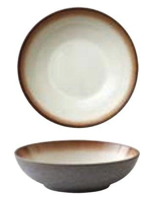 BITZ Pastateller – 6er Set, Ø 20 cm, Steinzeug, Grau, spülmaschinenfest, mikrowellengeeignet