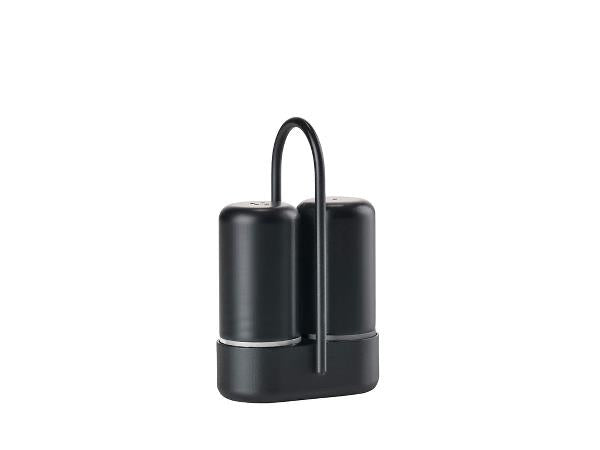 Zone Denmark Streudose 6,5 × 3,3 × 8,9 cm, Acrylnitril-Butadien-Styrol (ABS)/Metall, Schwarz, 2-teilig