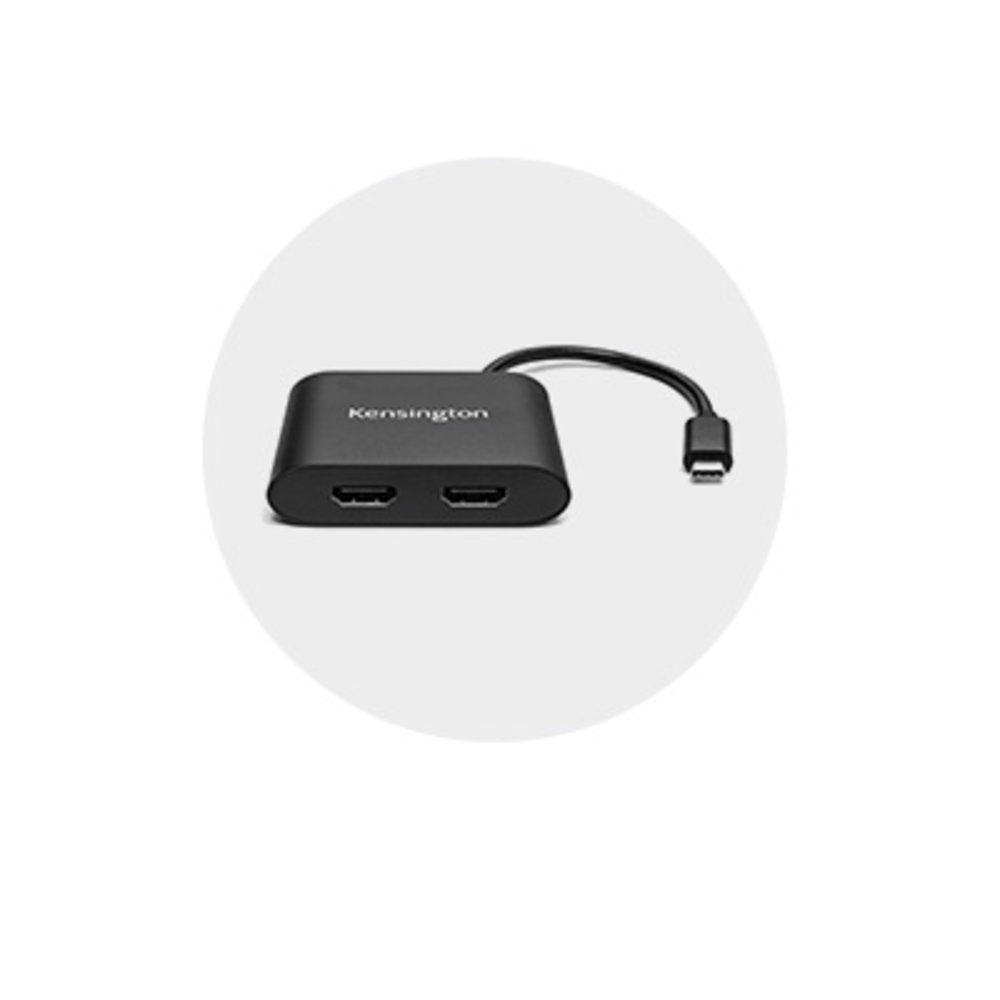 Kensington USB-C zu HDMI Adapter – 4K (3840 × 2160), 2× HDMI, HDMI 1.4 – Schwarz