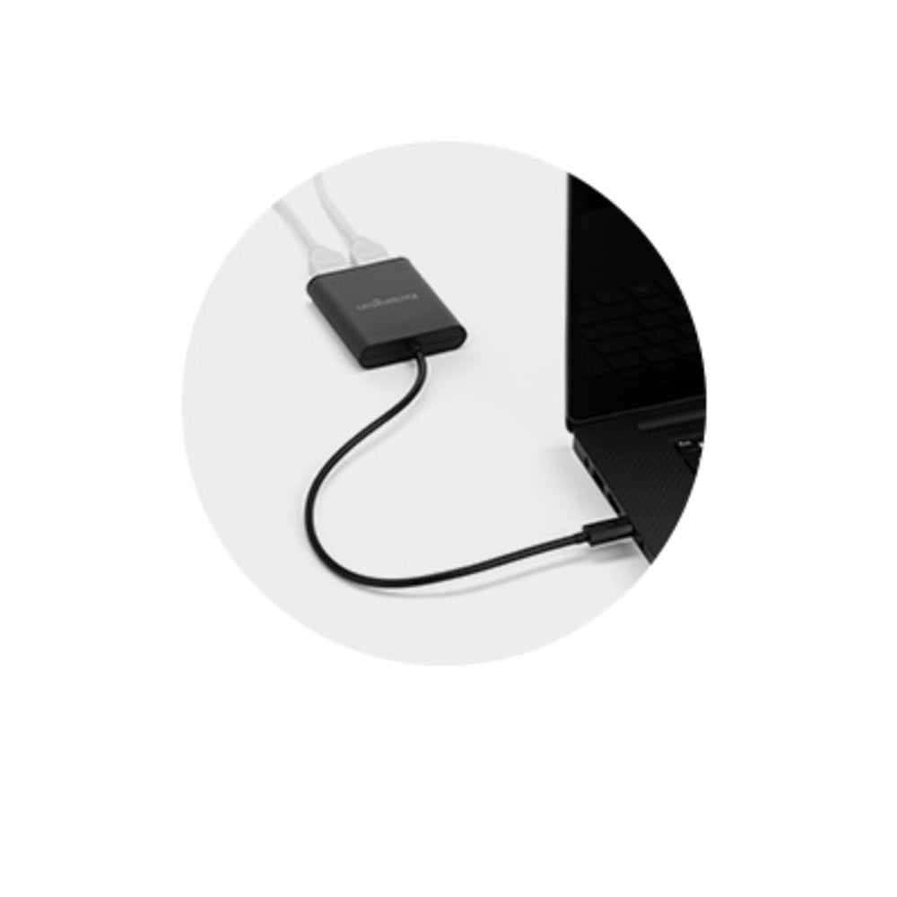 Kensington USB-C Adapter zu 2× DisplayPort – USB 3.2 Gen 1 (5 Gbit/s), DisplayPort 1.2, Plug & Play, für Windows