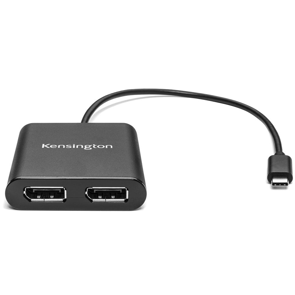 Kensington USB-C Adapter zu 2× DisplayPort – USB 3.2 Gen 1 (5 Gbit/s), DisplayPort 1.2, Plug & Play, für Windows