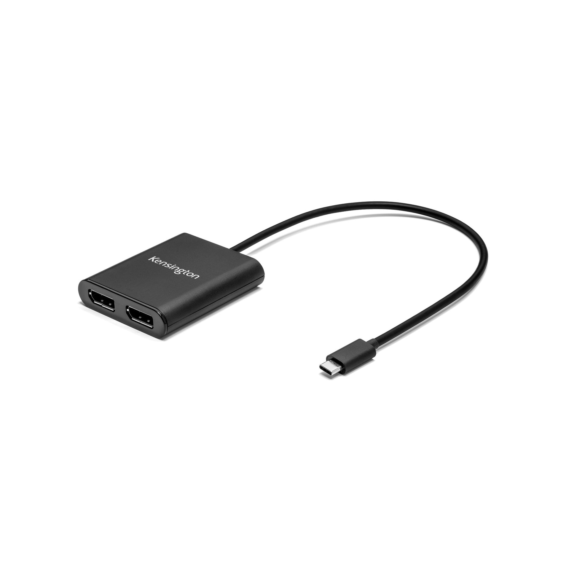 Kensington USB-C Adapter zu 2× DisplayPort – USB 3.2 Gen 1 (5 Gbit/s), DisplayPort 1.2, Plug & Play, für Windows