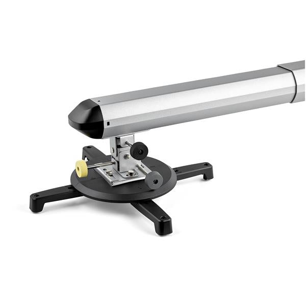 StarTech.com Beamer Wandhalterung, Abstand 42–70,5 cm, 15 kg, schwenk-/neigbar, 360°, schwarz, silber