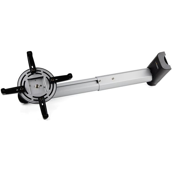 StarTech.com Beamer Wandhalterung, Abstand 42–70,5 cm, 15 kg, schwenk-/neigbar, 360°, schwarz, silber
