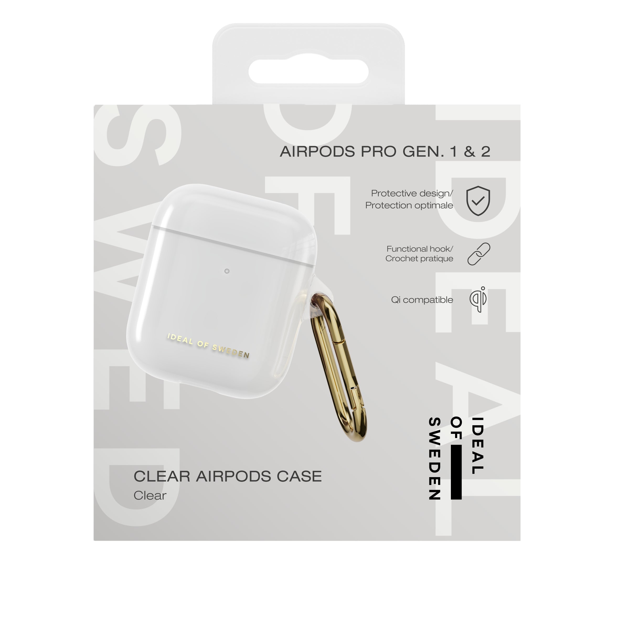 iDeal of Sweden IDCLAPC-471 – Schutzhülle – für Apple AirPods (1. & 2. Gen.) – TPU – Transparent