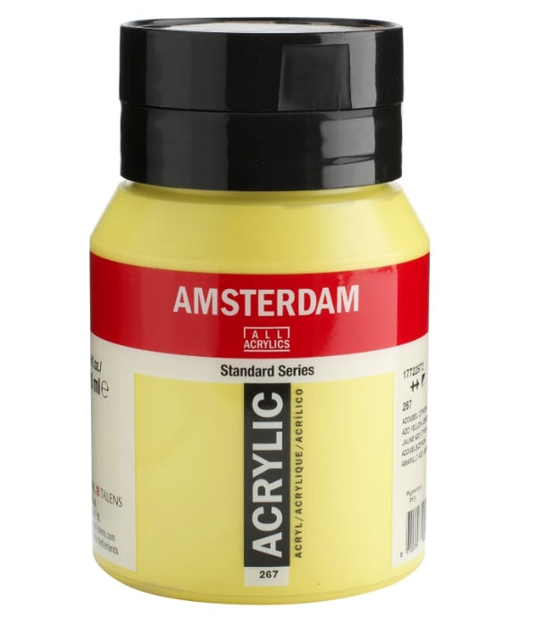 Royal Talens Amsterdam Standard Acrylfarbe – Zitronengelb, halbdeckend – 500 ml – für Holz