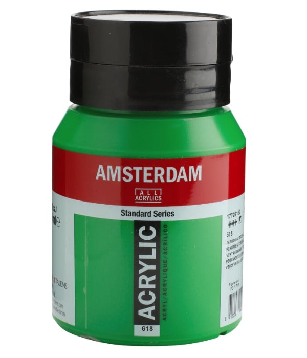 Royal Talens Amsterdam – Acrylic Standard – Acrylfarbe – Hell Permanentgrün, 500 ml