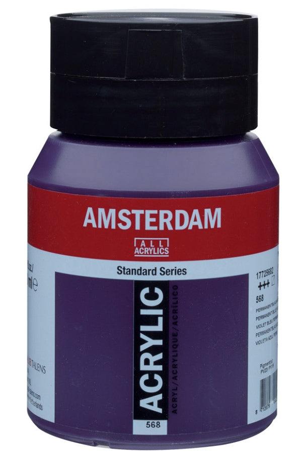 Royal Talens Amsterdam – Acrylic Standard – Acrylfarbe – Permanentblauviolett, 500 ml