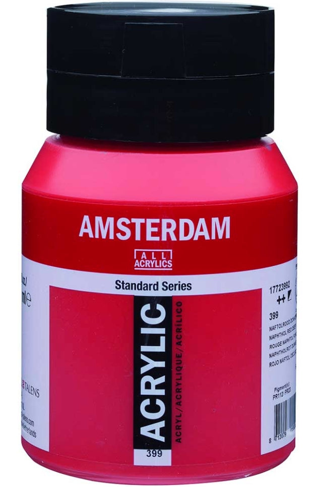 Royal Talens Amsterdam Standard Acrylfarbe – Naphtholrot D, halbdeckend – 500 ml – für Stein