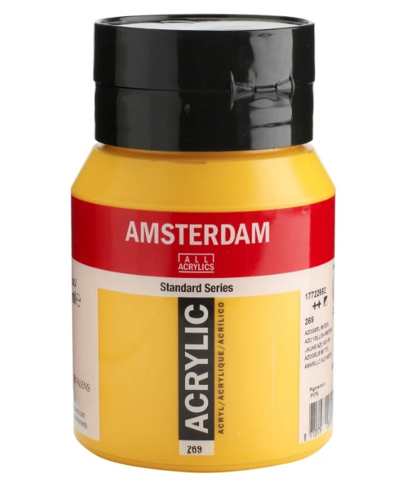 Royal Talens AMSTERDAM Acrylfarbe – Gelb (Azo Gelb M) – 500 ml, Flasche