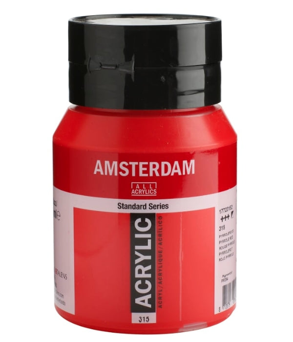 Royal Talens Amsterdam – Acrylic Standard – Acrylfarbe – Pyrrolrot, 500 ml