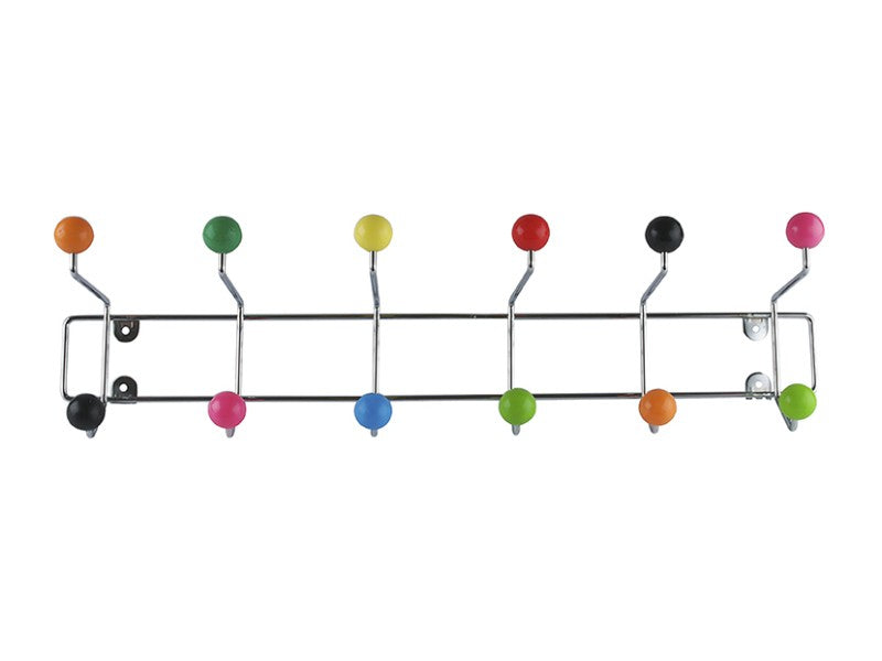 present time Wandgarderobe 12 Haken – Metall – Mehrfarbig – 535 × 150 × 140 mm