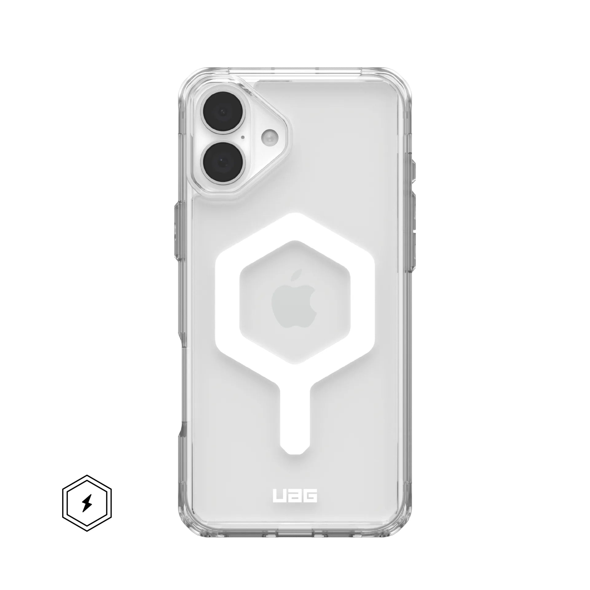 Urban Armor Gear UAG Plyo – Rückcover – für Apple iPhone 16 Plus – MagSafe, TPU, Eisweiss, bis 4,8 m Sturzsicher