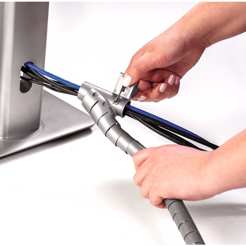 Fellowes CableZip Kabelschlauch, Ø 20 mm × 2 m – silber