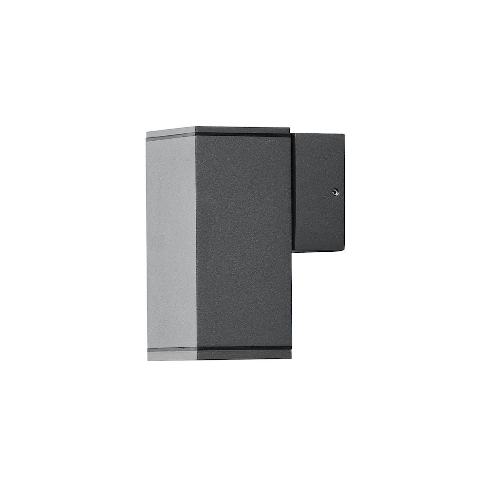 Konstsmide Aussenwandleuchte – 35 W, Warmweiss, 3000 K, IP44, Netzbetrieb, dimmbar, Anthrazit, Aluminium